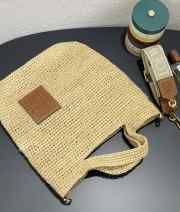 Uubags Loewe Paula's Ibiza Slit mini leather-trimmed raffia tote 30x27x10cm - 6