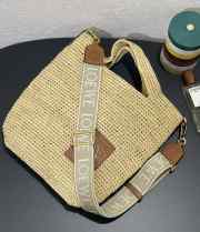 Uubags Loewe Paula's Ibiza Slit mini leather-trimmed raffia tote 30x27x10cm - 5