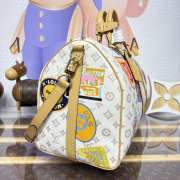 Uubags Louis Vuitton M14736 Keepall Bandouliere monogram dune coated canvas bag in white 50x29x23cm - 3