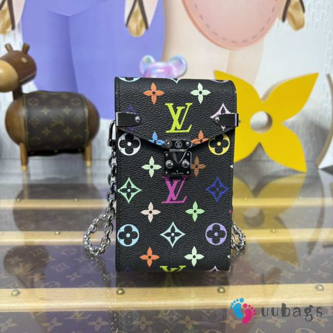 Uubags Louis Vuitton M14098 LV x TM Black Phone Pouch Métis Multicolored 10.4x17.5x4cm - 1