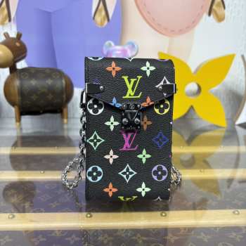 Uubags Louis Vuitton M14098 LV x TM Black Phone Pouch Métis Multicolored 10.4x17.5x4cm