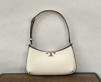 Uubags Tory Burch Eleanor Slim Leather Shoulder Bag Beige 26.5x15x5cm