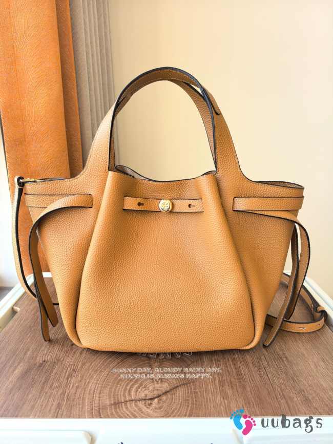 Uubags Tory Burch Romy Small Tote Bag In Brown 22x23x11cm - 1
