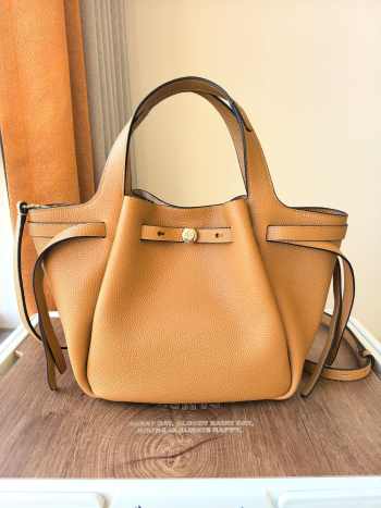 Uubags Tory Burch Romy Small Tote Bag In Brown 22x23x11cm