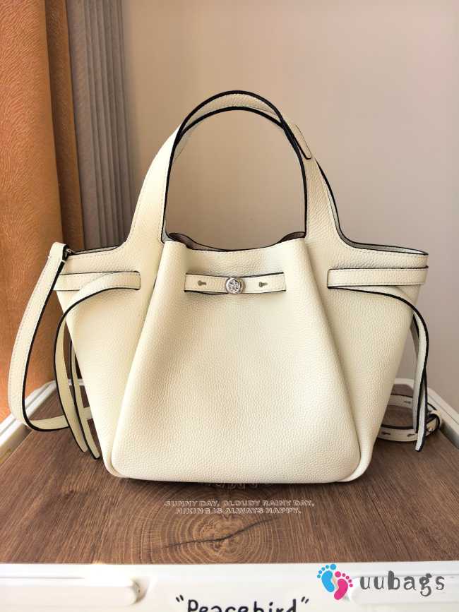 Uubags Tory Burch Romy Small Tote Bag In White 22x23x11cm - 1