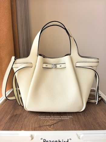 Uubags Tory Burch Romy Small Tote Bag In White 22x23x11cm