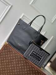 Uubags Louis Vuitton M11946 Neverfull Inside Out MM Bag In Black 31x28x14cm - 1