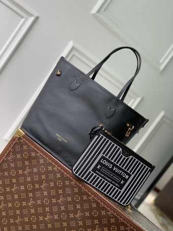 Uubags Louis Vuitton M11946 Neverfull Inside Out MM Bag In Black 31x28x14cm