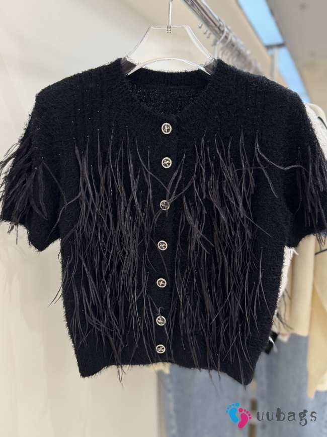 Uubags Chanel Shirt Cotton, Silk & Down In Black  - 1