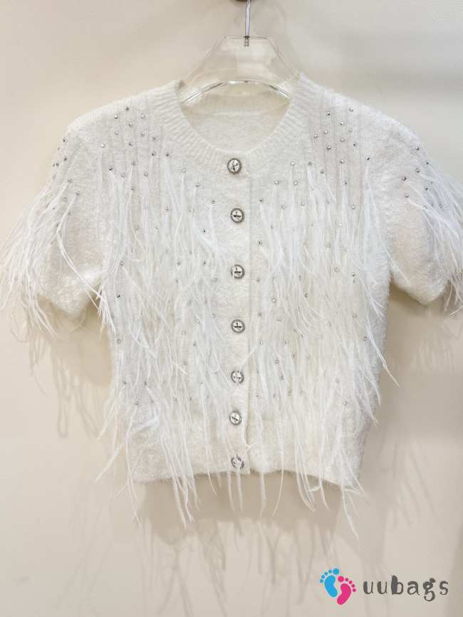 Uubags Chanel Shirt Cotton, Silk & Down In White - 1