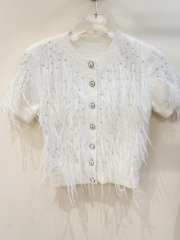 Uubags Chanel Shirt Cotton, Silk & Down In White - 1