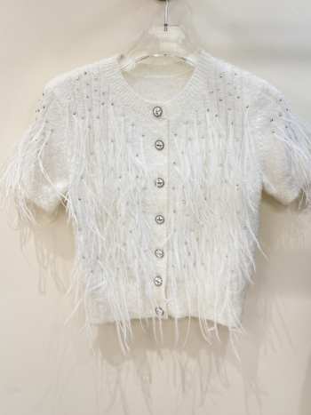 Uubags Chanel Shirt Cotton, Silk & Down In White
