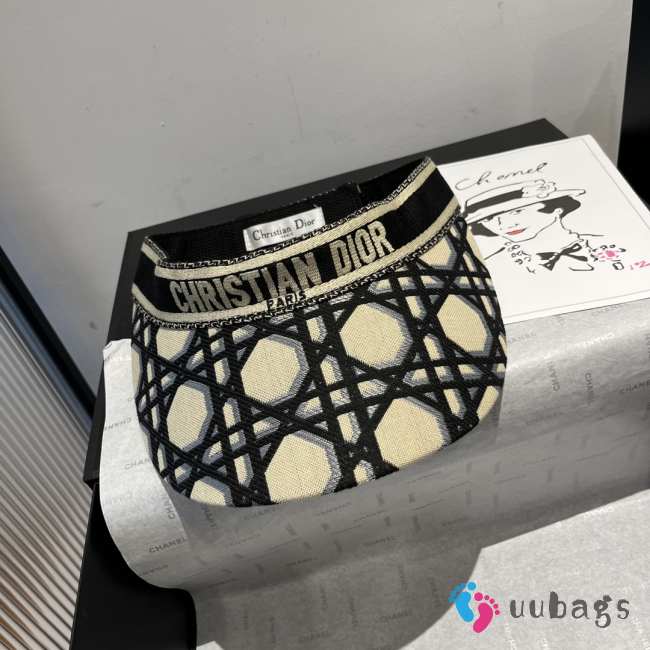 Uubags Dior Visor Macrocannage Motif Cotton Black - 1