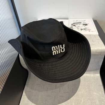 Uubags Miu Miu Black Gabardine Cowboy Hat