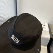 Uubags Miu Miu Black Gabardine Cowboy Hat - 3