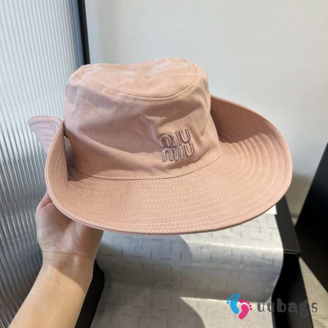 Uubags Miu Miu Pink Gabardine Cowboy Hat - 1
