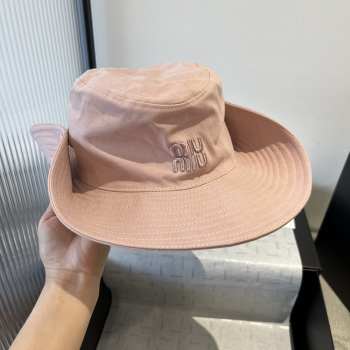 Uubags Miu Miu Pink Gabardine Cowboy Hat