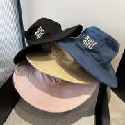 Uubags Miu Miu Pink Gabardine Cowboy Hat - 4