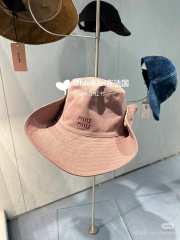 Uubags Miu Miu Pink Gabardine Cowboy Hat - 3