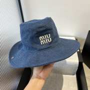 Uubags Miu Miu Blue Gabardine Cowboy Hat - 6