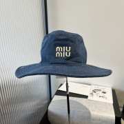 Uubags Miu Miu Blue Gabardine Cowboy Hat - 5