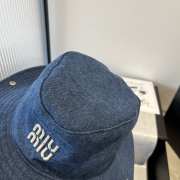 Uubags Miu Miu Blue Gabardine Cowboy Hat - 4