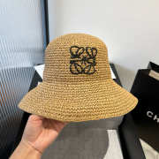 Uubags Loewe Paula's Ibiza Leather-trimmed Raffia Bucket Hat 01 - 5