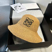 Uubags Loewe Paula's Ibiza Leather-trimmed Raffia Bucket Hat 01 - 4