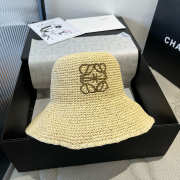 Uubags Loewe Paula's Ibiza Leather-trimmed Raffia Bucket Hat 02 - 5