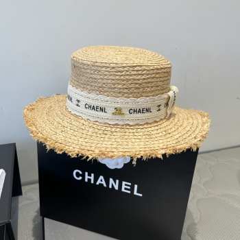 Uubags Chanel natural straw hat 