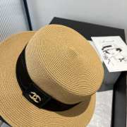 Uubags Chanel Hat Straw & Grosgrain Brown & Black - 6