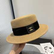 Uubags Chanel Hat Straw & Grosgrain Brown & Black - 5