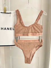 Uubags Gucci tulle pale pink GG embroidered tulle lingerie set - 1