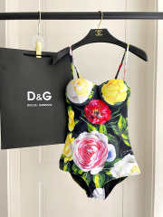 Uubags Dolce & Gabbana One-piece swimsuit with rose and peony print - 6