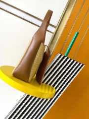 Uubags YSL le 5 à 7 supple small in raffia and leather bag 22x22x7-9cm - 6