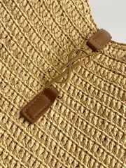 Uubags YSL le 5 à 7 supple small in raffia and leather bag 22x22x7-9cm - 2