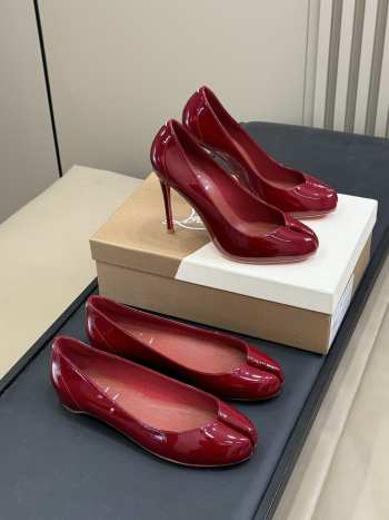 Uubags Louboutin x Maison Margiela Pumps In Patent Calf Leather Red 10cm