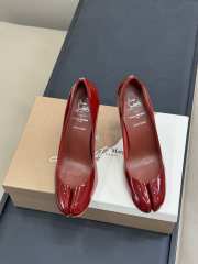 Uubags Louboutin x Maison Margiela Pumps In Patent Calf Leather Red 10cm - 6