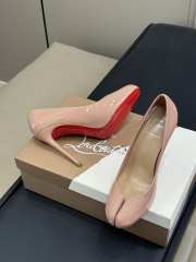 Uubags Louboutin x Maison Margiela Pumps In Patent Calf Leather Beige 10cm - 3