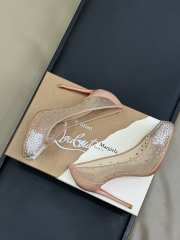 Uubags Louboutin Bridiela Una Strass 10cm Pumps - Strass mesh and patent calf leather - Blush  - 3