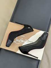 Uubags Louboutin Bridiela Una Strass 10cm Pumps - Strass mesh and patent calf leather - Black - 5