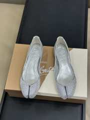 Uubags Louboutin Bridiela Una Strass 10cm Pumps - Strass mesh and patent calf leather - Grey - 4