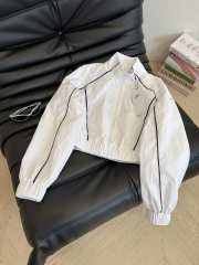 Uubags Alo Motivate Full-Zip Track Jacket In White/Black - 4