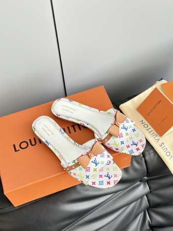 Uubags Louis Vuitton 1AGZUM LV x TM 6AM Flat Mule Multicolored