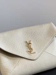 Uubags YSL Cassandre Envelope messenger in lambskin white 23x16.5x6cm - 3