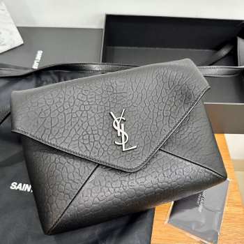 Uubags YSL Cassandre Envelope messenger in lambskin black 23x16.5x6cm