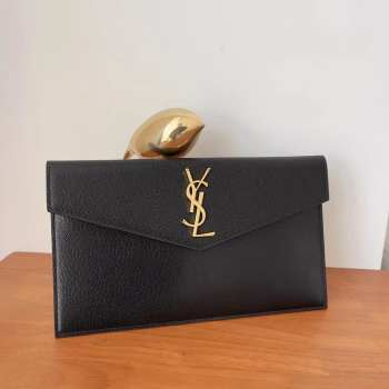 Uubags YSL Uptown pouch in grain de poudre leather in black 27x16x2cm