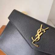Uubags YSL Uptown pouch in grain de poudre leather in black 27x16x2cm - 3