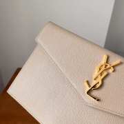 Uubags YSL Uptown pouch in grain de poudre leather in dark beige 27x16x2cm - 5