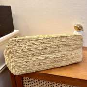 Uubags YSL tote bag in natural raffia silver-tone hardware 41/50x34x17cm - 2